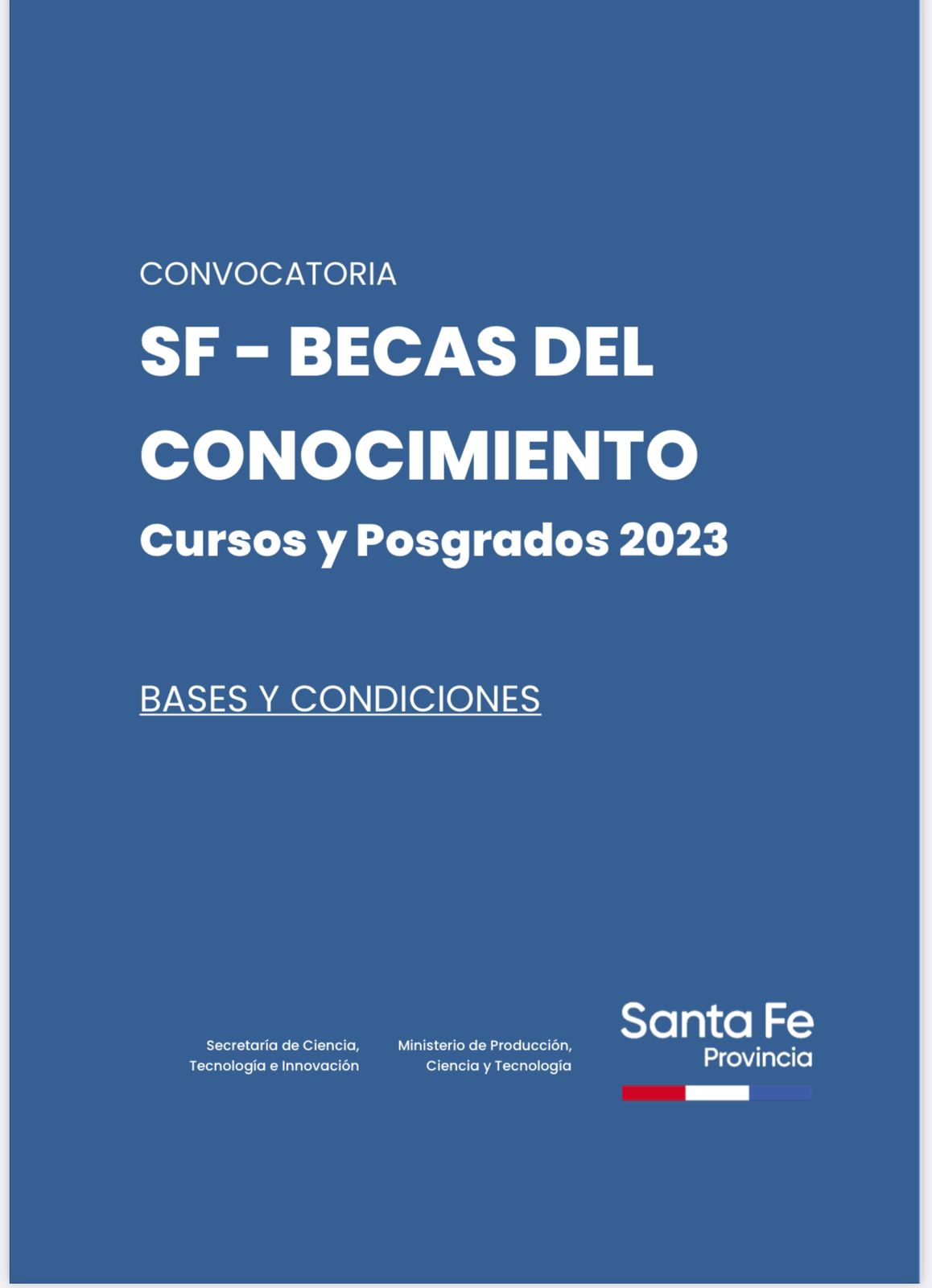 Nueva convocatoria del gobierno provincial: SF Becas del Conocimiento